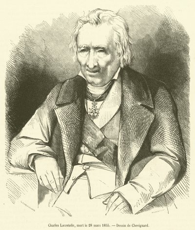 Charles Lacretelle, falecido em 28 de Março de 1855 (gravura) de French School