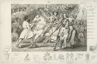 Carlos VI da França é avisado de uma emboscada na floresta perto de Angers, 1392 de French School