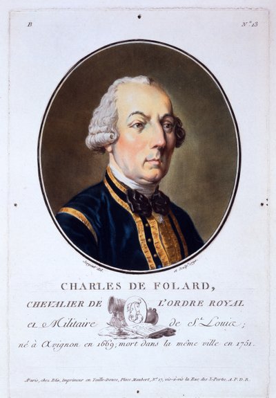 Charles de Folard, de Retratos de grandes homens, mulheres ilustres e assuntos memoráveis da França, publicou 1787-92 de French School
