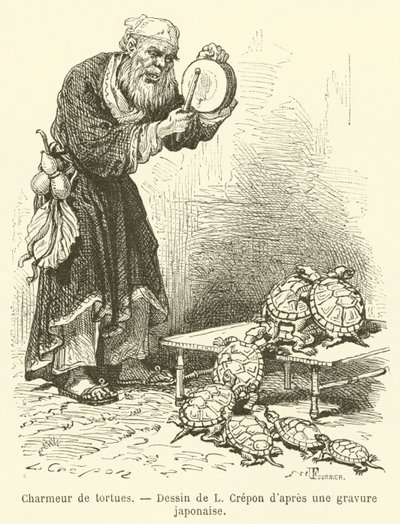 Encantador de tartarugas (gravura) de French School