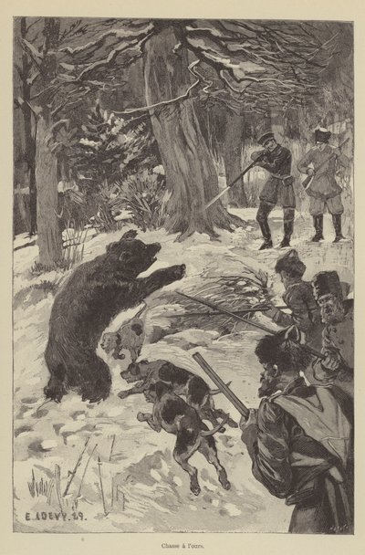 Caça ao urso (gravura) de French School