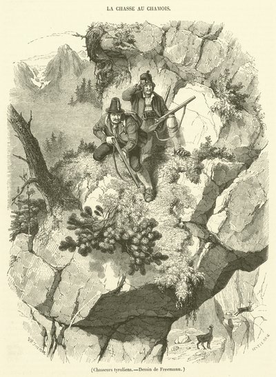Caçadores tiroleses (gravura) de French School
