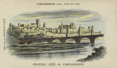 Chateau Cite Carcassonne, Carcassonne, Aude de French School