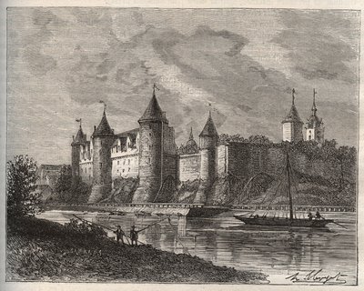 Chateau de Josselin - Morbihan en Bretagne - gravura em "La France illustree: geography, history, statistical administration" de V.A. Malt-Brown. 1884 de French School