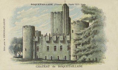 Chateau de Roquetaillade, Roquetaillade, Gironde de French School