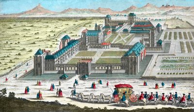 Chateau de Vincennes perto de Paris - no século XVIII de French School