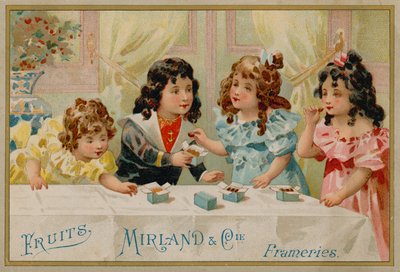 Crianças, comer, doces de French School