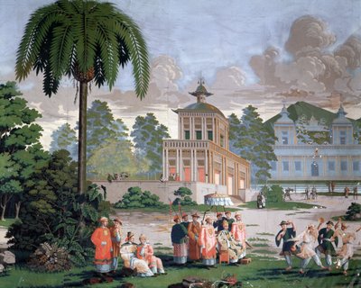 Chinoiserie - papel de parede no hotel de Plouer em Saint Malo (Saint-Malo). de French School