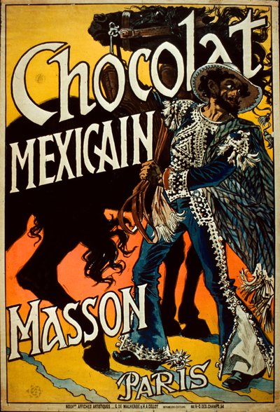 Cartaz mexicano do chocolate de French School