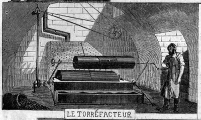 Fazer chocolate: o torrefactor. Usine de M. Masson, Paris de French School