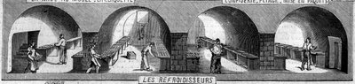 Fabricação de chocolates: chillers. Usine de M. Masson, Paris de French School