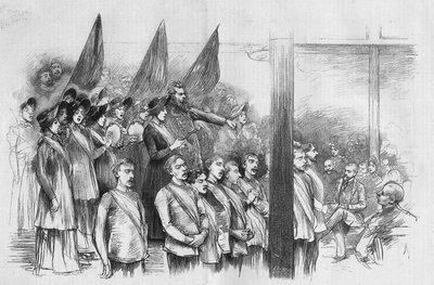 Coro durante uma consagração de neófitos do Exército de Salvação em Paris de French School