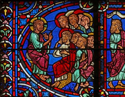 Cristo - com 2 apóstolos (w0) de French School