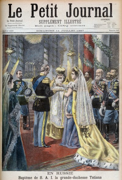 Batizado da Grã-Duquesa Tatiana da Rússia, ilustração para o Le Petit Journal de French School