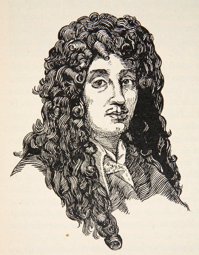 Christiaan Huygens, cópia por Boris Mestchersky (d.1957) Ilustração da História da Francaise Nacional, Ciências, Volumes I e II, por Gabriel Hanotaux (1853-1944), 1924 de French School
