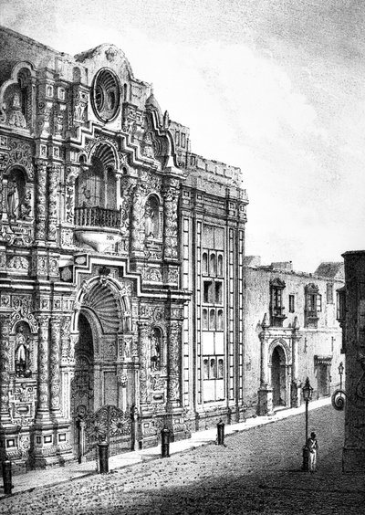 Igreja da Misericórdia, Lima (gravura) de French School