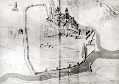 Cidade de Foix, do Grande Atlas, início do século XVII (wc no papel) de French School