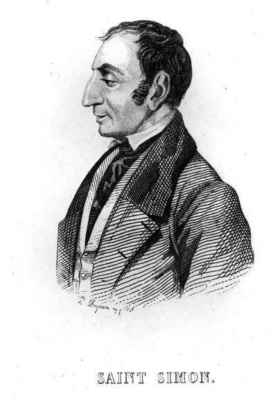 Claude Henri de Rouvroy (1760-1825) Conde de Saint-Simon, do século XVIII ao XIX de French School