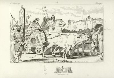 Clovis III, fantoche rei franco da Austrásia de French School