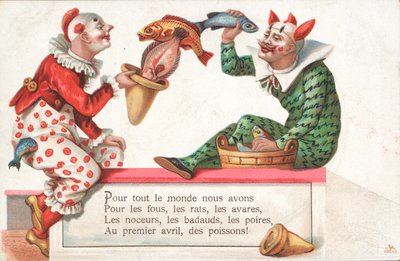 Palhaços malabaristas para 1 de abril de French School
