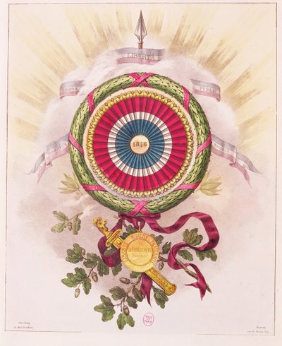 Cockade, emblema de 1848 de French School