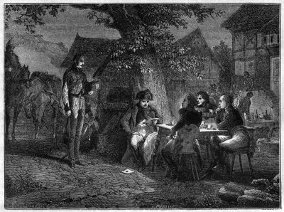 Sangue Frio de Napoleão ao saber da infeliz batalha de Dennewitz (Alemanha) em 8 de setembro de French School