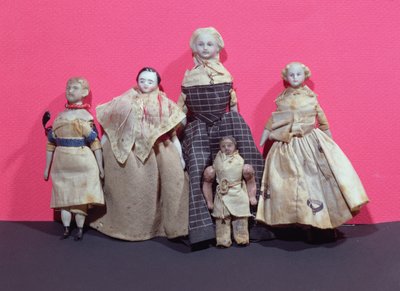 Coleção de bonecos, possivelmente usada por Honore de Balzac (1799-1850) como uma lembrança aide de La Comédie Humaine de French School