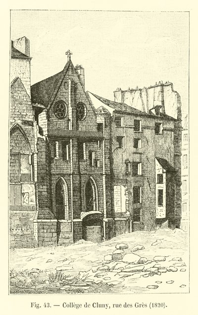 Cluny College, rue des Gres, 1820 de French School