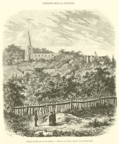College de Harrow-sur-la-Colline (gravura) de French School