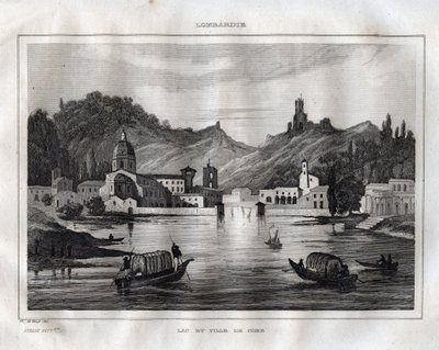 Como - Lago Como - Lago Come - Gravura de "Picturesque Italy" de M. de Norvins, Ch. Nodier 1834-1836. de French School