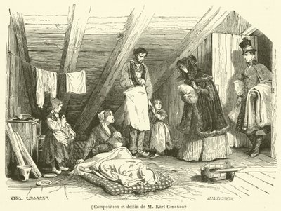 Composição e desenho por M Karl Girardet (gravura) de French School