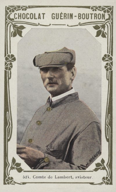 Comte de Lambert, aviador (foto colorida) de French School
