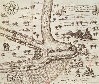 Confluence of the black, the Joto and the Senegal, ilustração de 