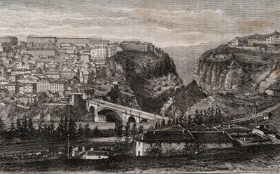 Constantine (Argélia) - gravura em "La France illustree: geography, history, statistical administration" de V.A. Malt-Brown. 1884 de French School