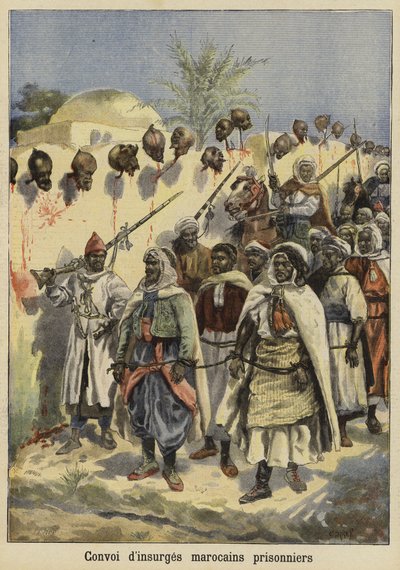 Comboio de insurgentes marroquinos capturados, 1897 de French School