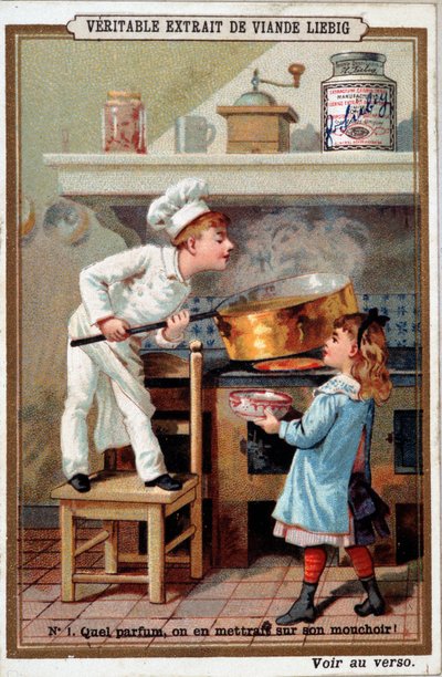 Cozinhe no forno dele - cromo. Liébig de French School