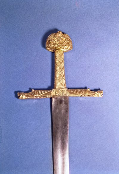 Espada de coroação dos reis da França, pertencente a Carlos Magno (742-814), conhecida como `Joyeuse (metal) de French School
