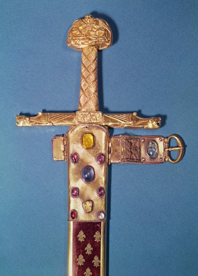 Espada de coroação dos reis da França, pertencente a Carlos Magno (742-814), conhecida como Joyeuse (metal) de French School