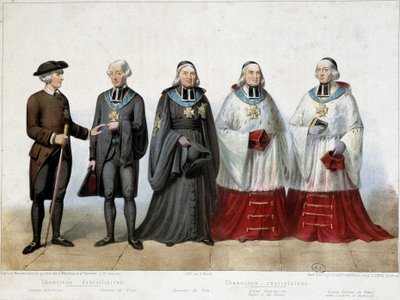 Traje dos 24 Condes de Cânones da Catedral de Estrasburgo de French School