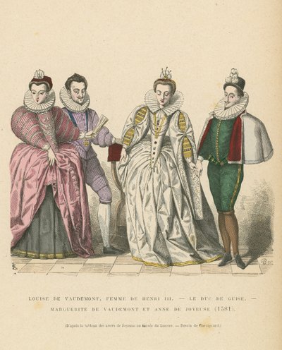 Traje da nobreza francesa, 1581 de French School