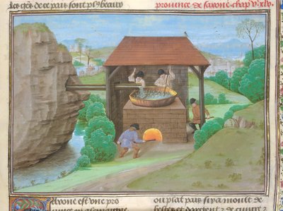 Algodão Augusto V, f.363 Saleiro com panela e forno, ilustração de 