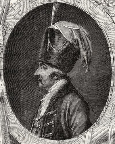 Conde Dagobert Seigmund von Wurmser, de "História da Revolução Francesa" por Louis Blanc (1811-82) de French School