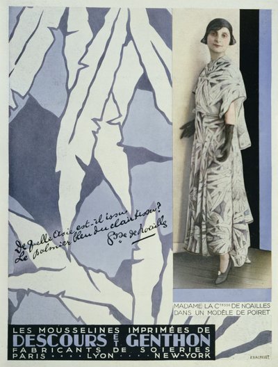 Condessa Anna de Noailles (1876-1933) da Vogue, 1930 de French School