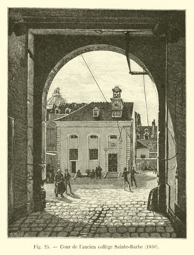 Pátio do Colégio Saint-Barbe, 1830 de French School