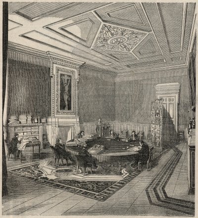 Tribunal de Contas - sala de comissões - Gravação em "Tableau-de-Paris" de Edmond Texier 1852 de French School