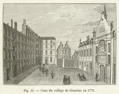 Tribunal da faculdade de Grassins em 1779 de French School