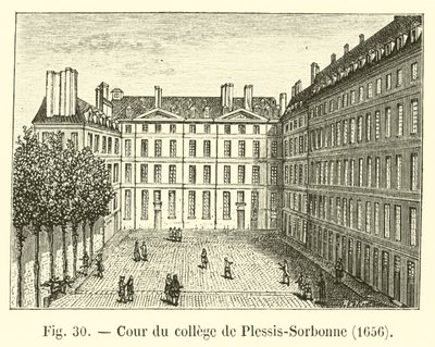 Corte de Plessis-Sorbonne College, 1656 de French School