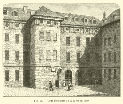 Corte Doméstica da Força em 1840 de French School