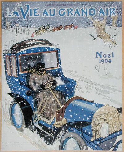 Capa da edição de Natal da revista "La Vie au Grand Air". de French School