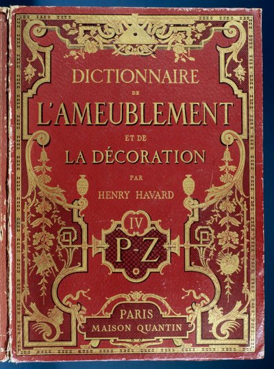 Capa do Dicionário de Móveis e Decoração de French School